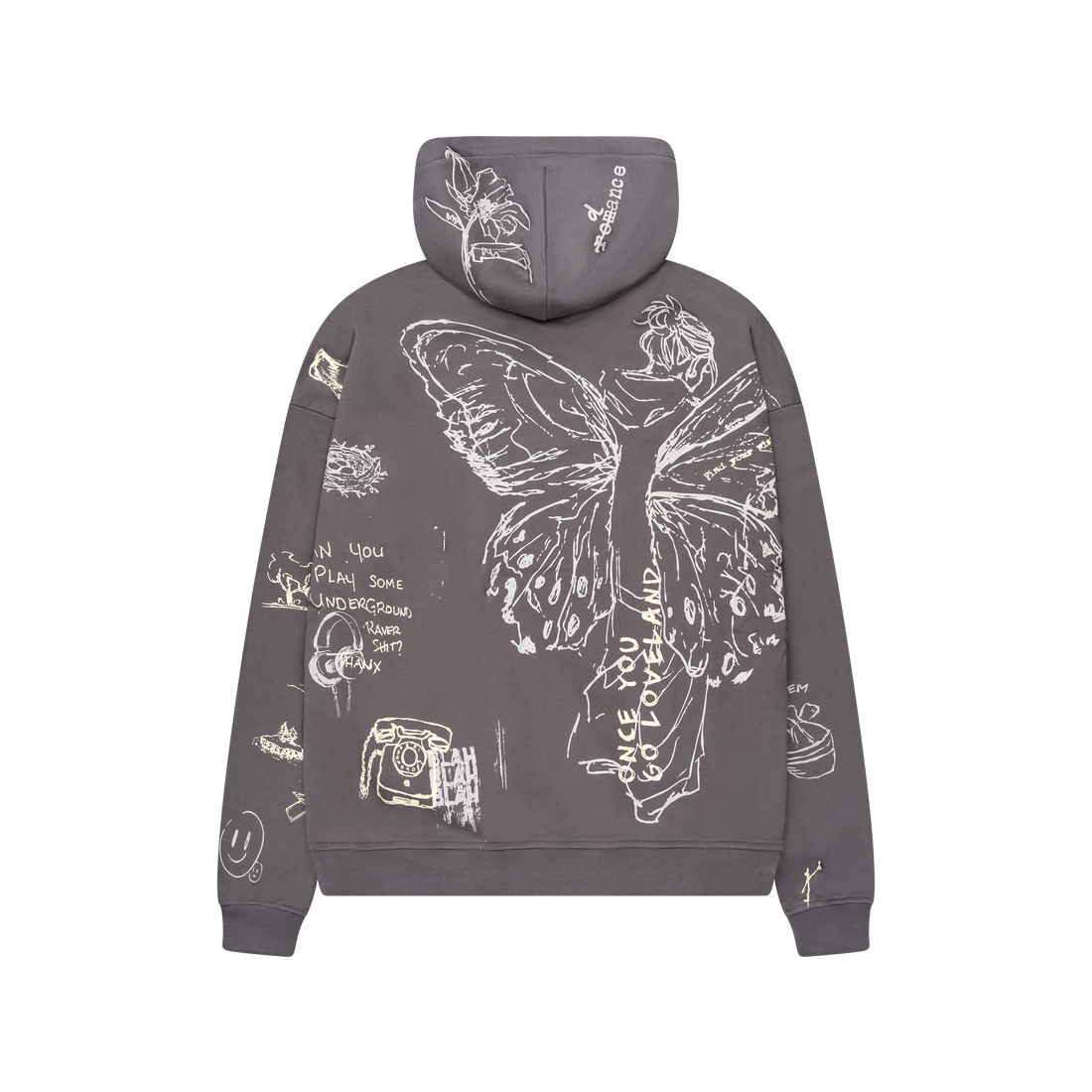 LL Doodle Hoodie Grey