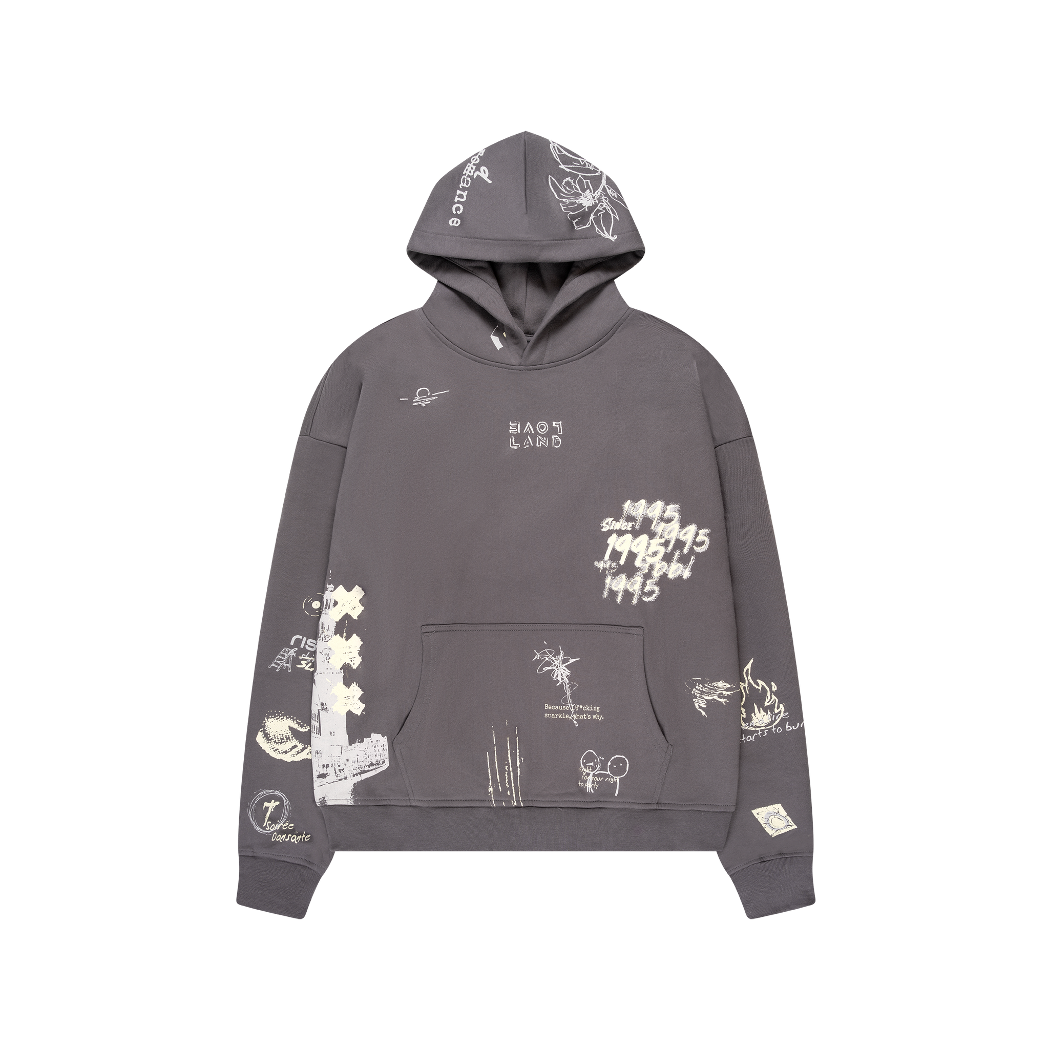 LL Doodle Hoodie Grey