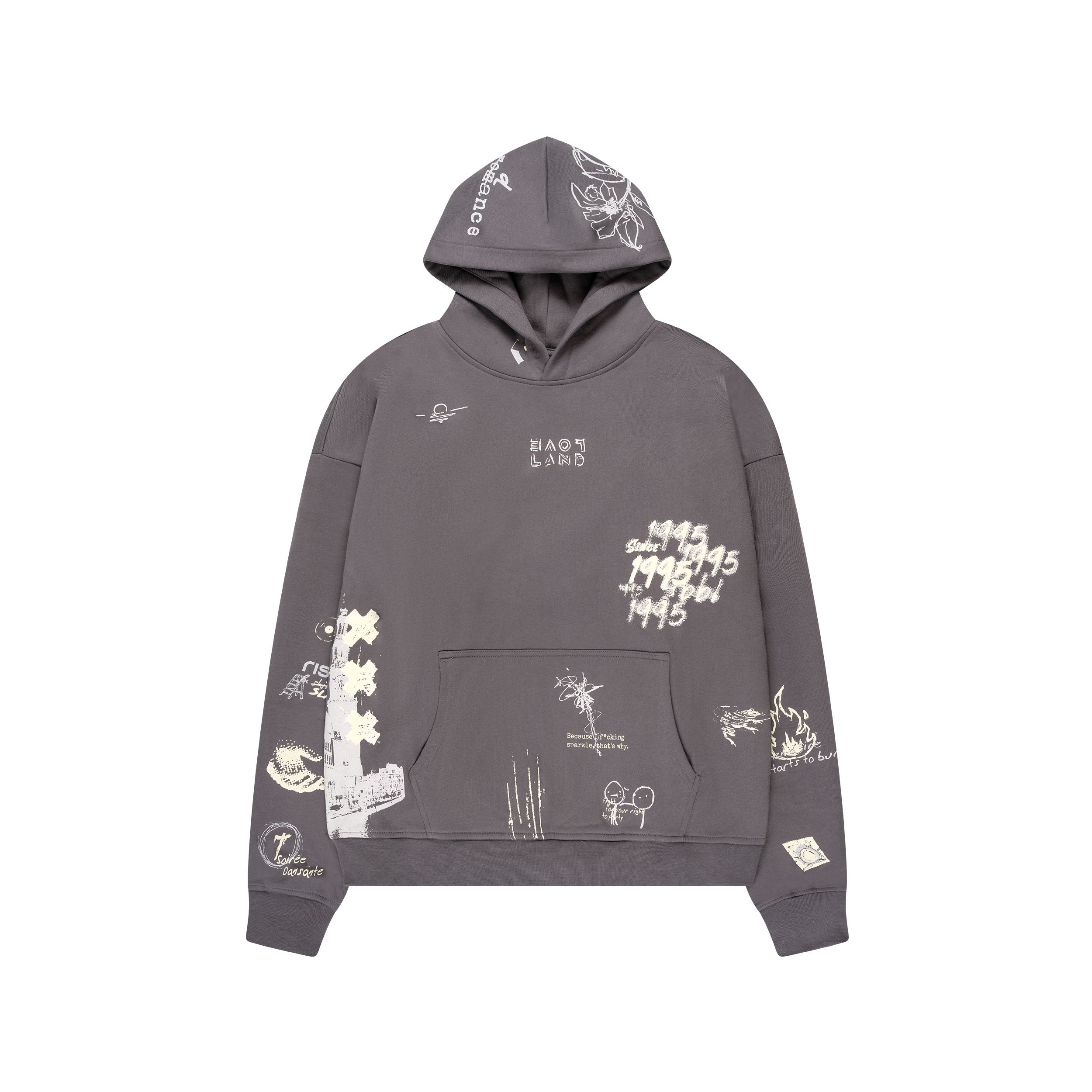 LL Doodle Hoodie Grey